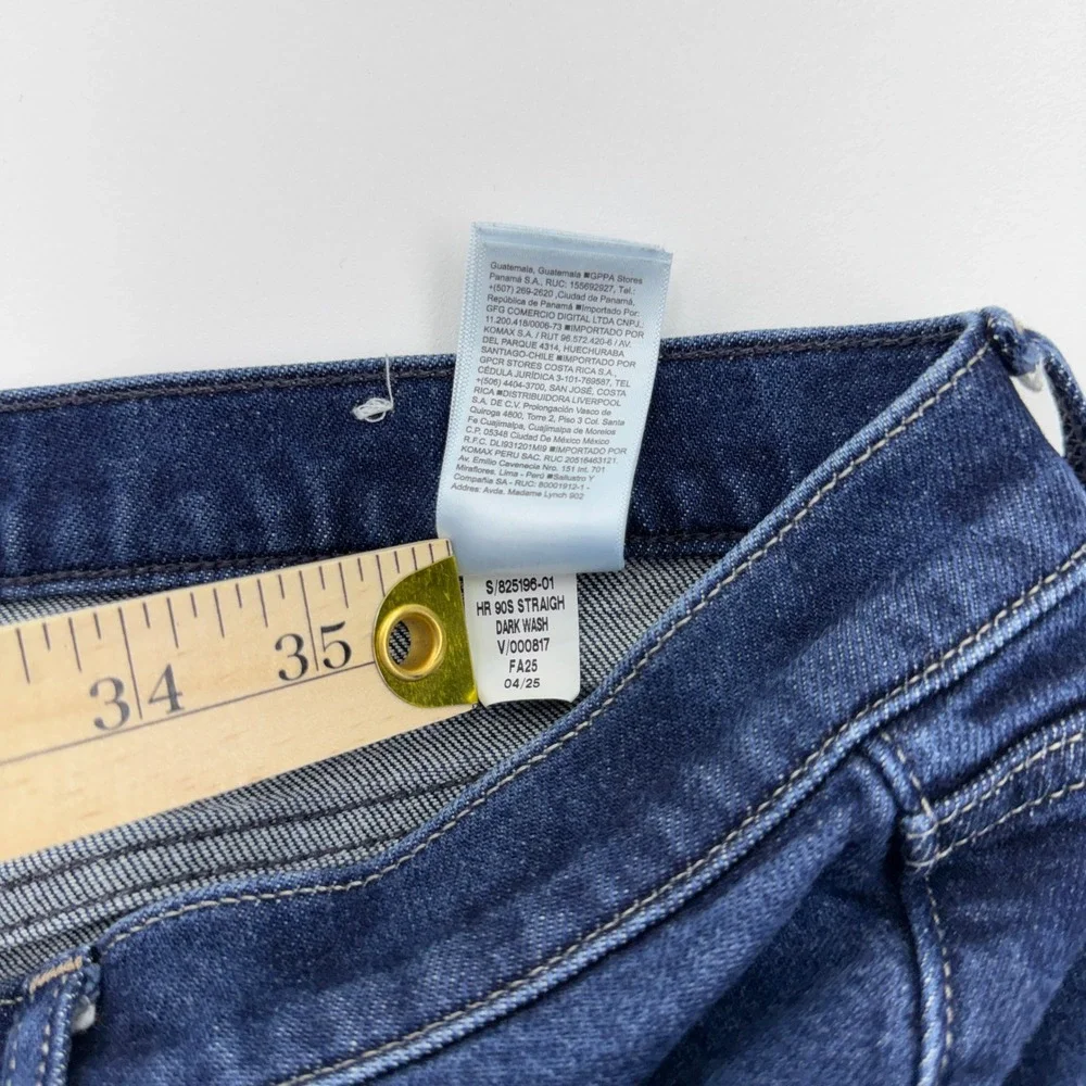 Banana Republic 90s Straight Dark Wash Jeans Mens 33 High Rise S/825196-01